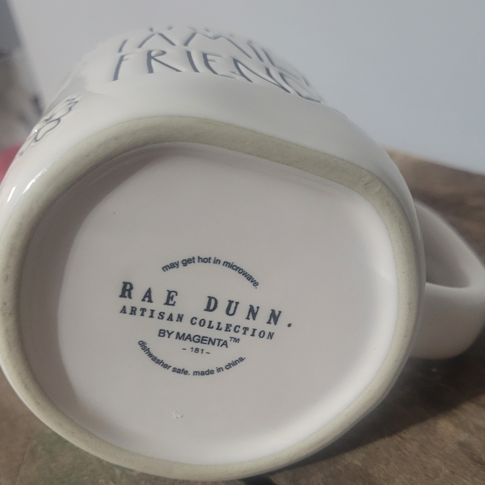 Rae Dunn White Mug with Black Text - Faith Family Friends- Never Used - Picture 4 of 5